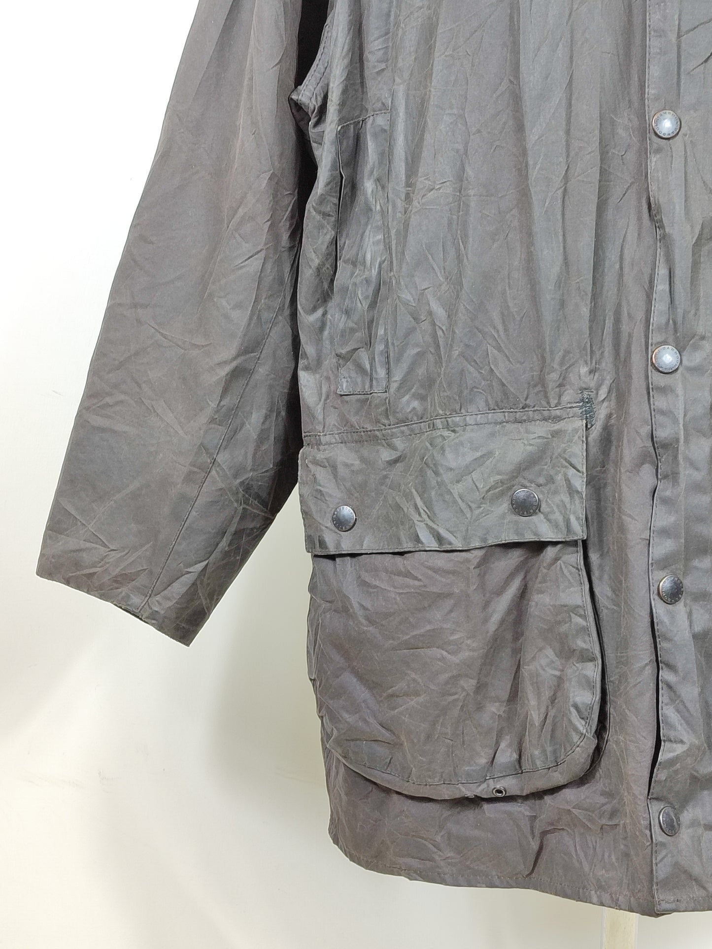 RARO Giacca Barbour Border Nero C58/147 cm XL - SAMPLE Black Wax Border Coat Size c58