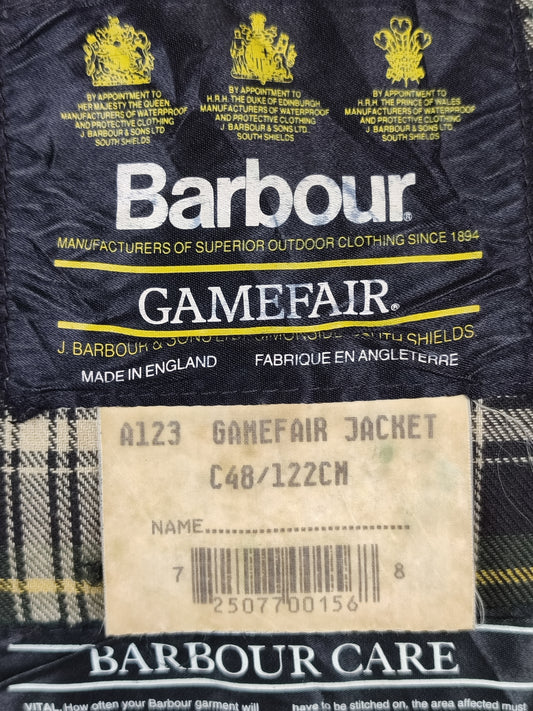 Barbour Gamefair Verde C48/122 cm Green Wax Vintage Gamefair Vintage Jacket  Size XXL