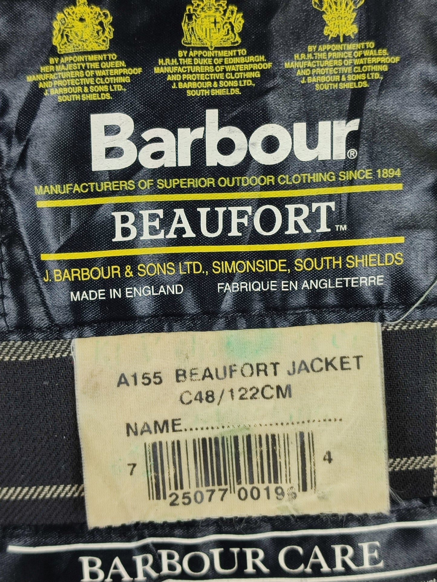 Barbour Giacca Beaufort blu vintage C48/122 cm Man Navy waxed Beaufort Jacket size XL - Shop In London