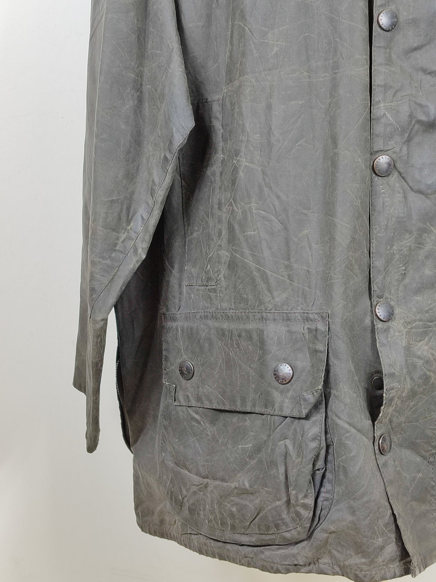 Barbour Giacca Beaufort blu vintage C48/122 cm Man Navy waxed Beaufort Jacket size XL - Shop In London