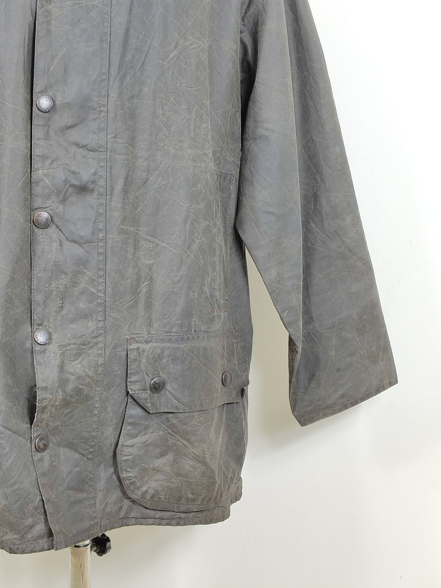 Barbour Giacca Beaufort blu vintage C48/122 cm Man Navy waxed Beaufort Jacket size XL - Shop In London