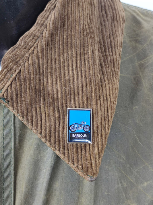 Spilla Barbour International moto  - Blue Bike Pin