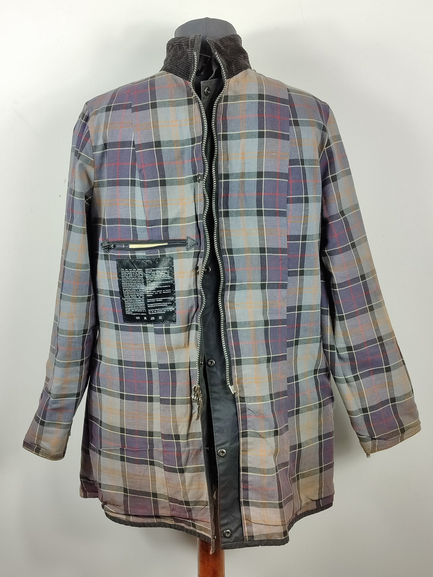 Giacca Barbour Unisex con cintura nera utility mac UK18 tg.48 - Black Waxed Utility Mac Jacket UK18