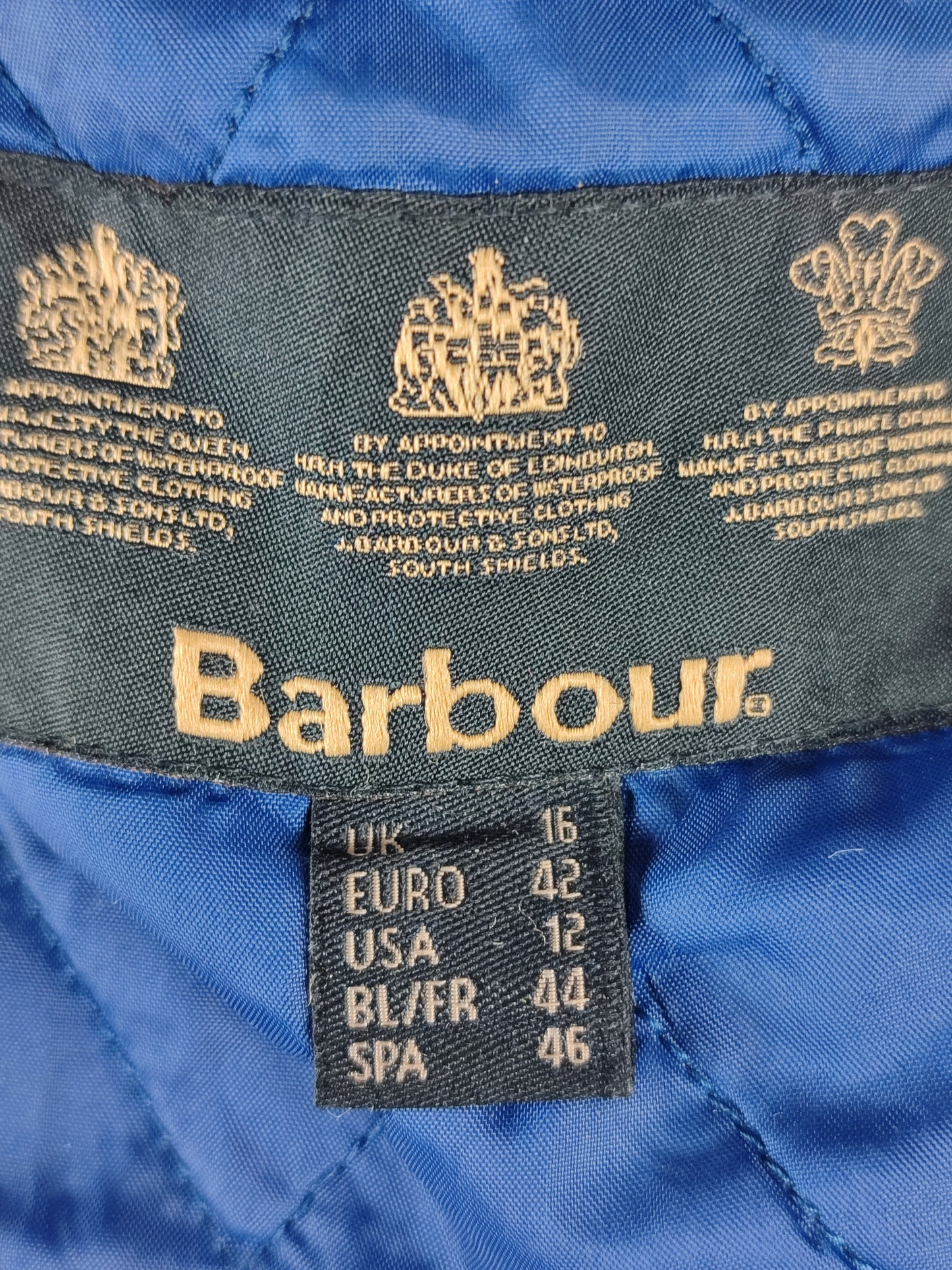 Giacca Barbour Blu Cerata Unisex tg.46 Indigo Winter Ferndown waxed jacket Size UK16