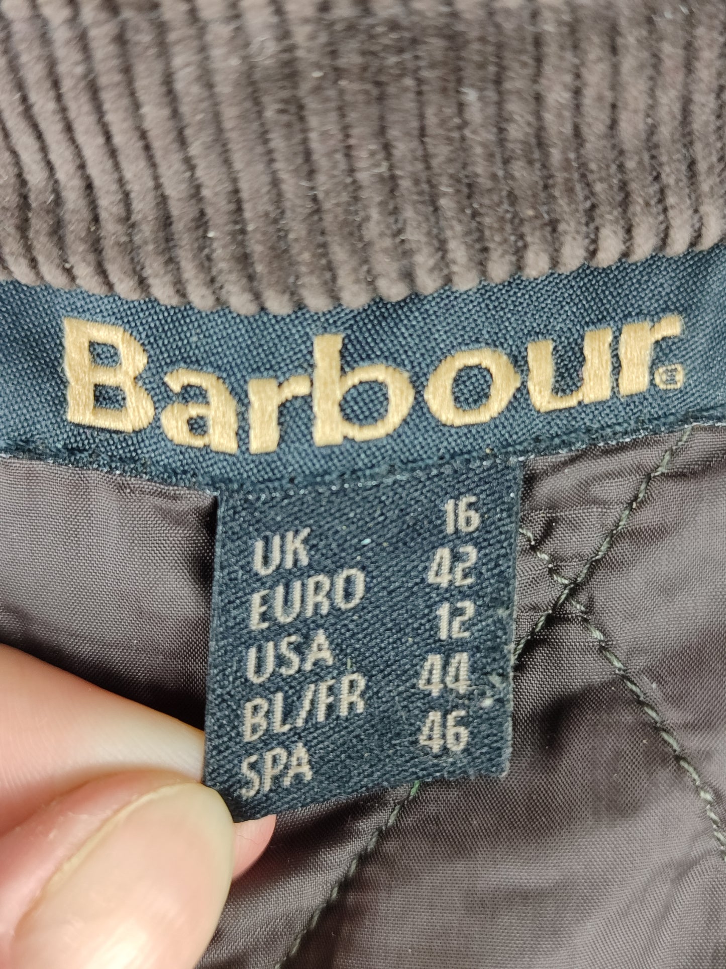 Giacca Barbour cerata marrone Rebel UK16 tg. 44/46 Brown Wax Rebel jacket size uk16