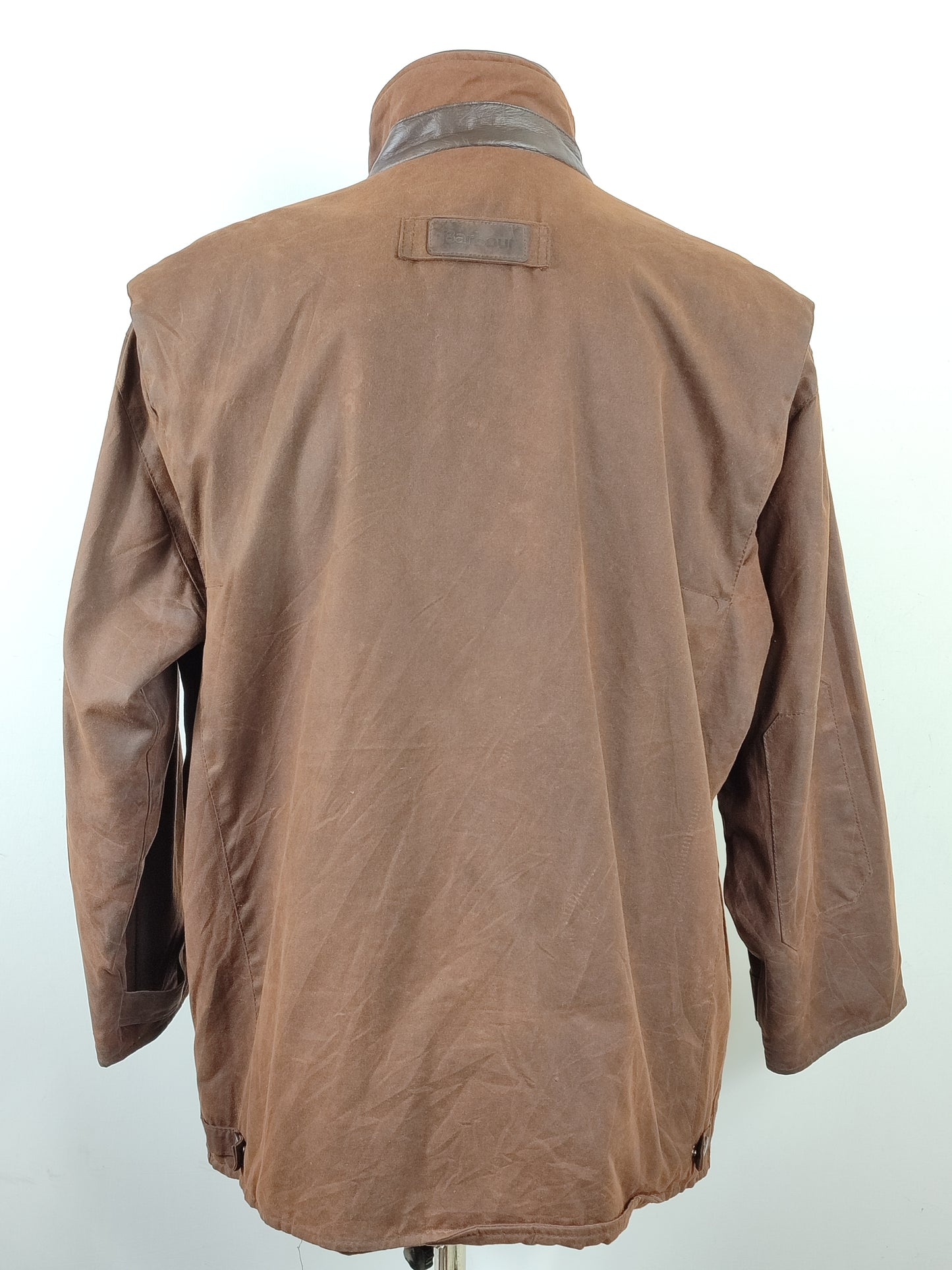 Barbour Giacca Uomo Bushman Marrone Large- Man Wax Brown Bushman Jacket Size Large