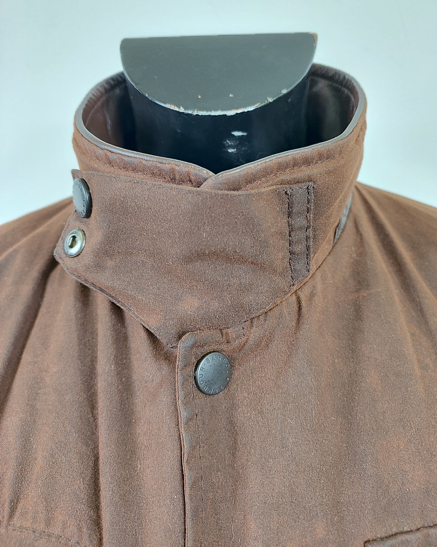 Barbour Giacca Uomo Bushman Marrone Large- Man Wax Brown Bushman Jacket Size Large