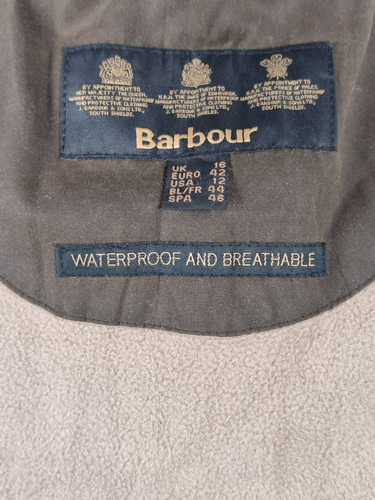 Giacca Barbour verde oliva Fulbourn Short UK16 tg. 44/46 Olive Fulbourn Short jacket size uk16