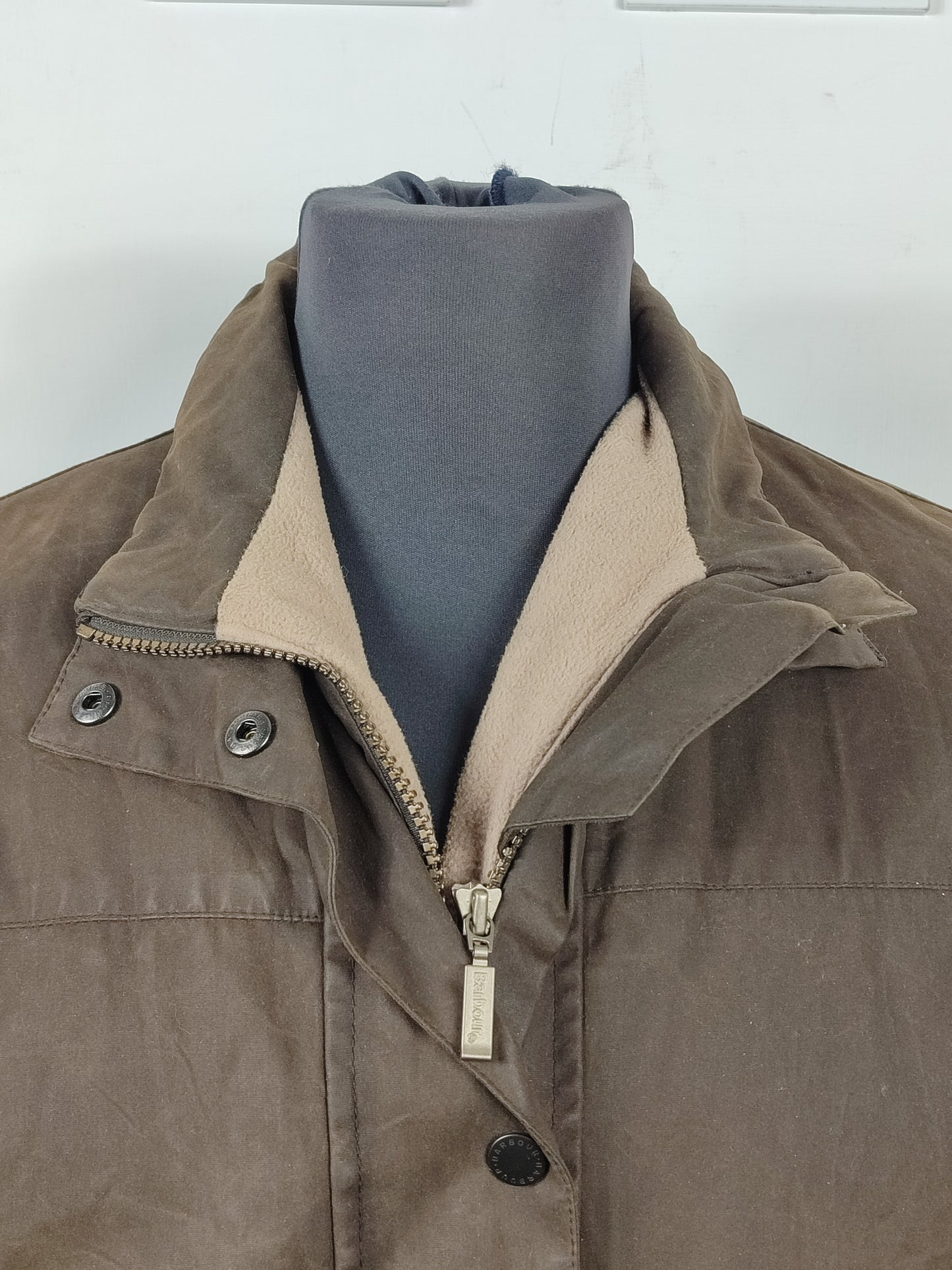Giacca Barbour verde oliva Fulbourn Short UK16 tg. 44/46 Olive Fulbourn Short jacket size uk16