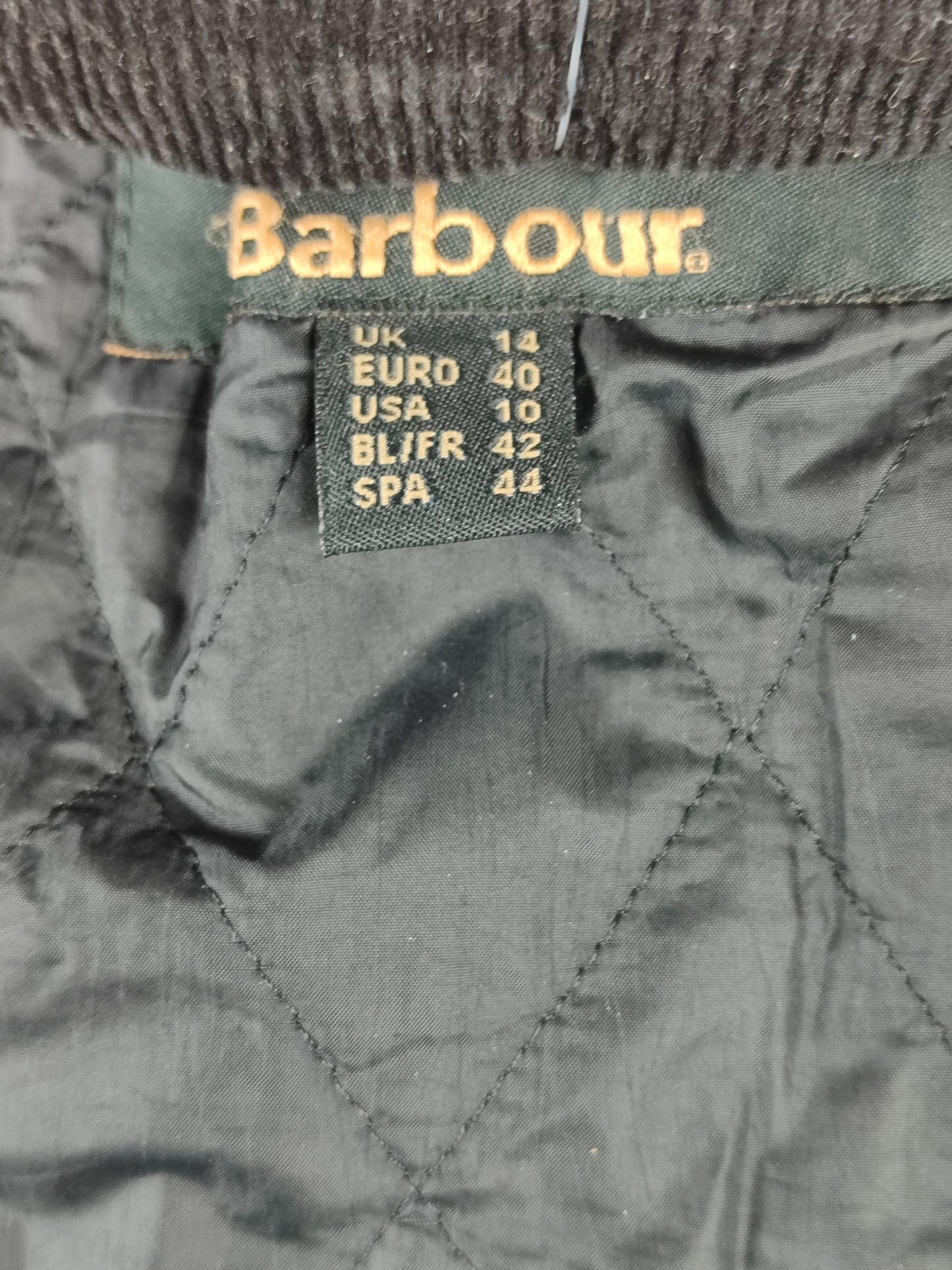 Parka Barbour International da donna cerato nero Uk14 - Lady Waxed Jacket with hood Medium