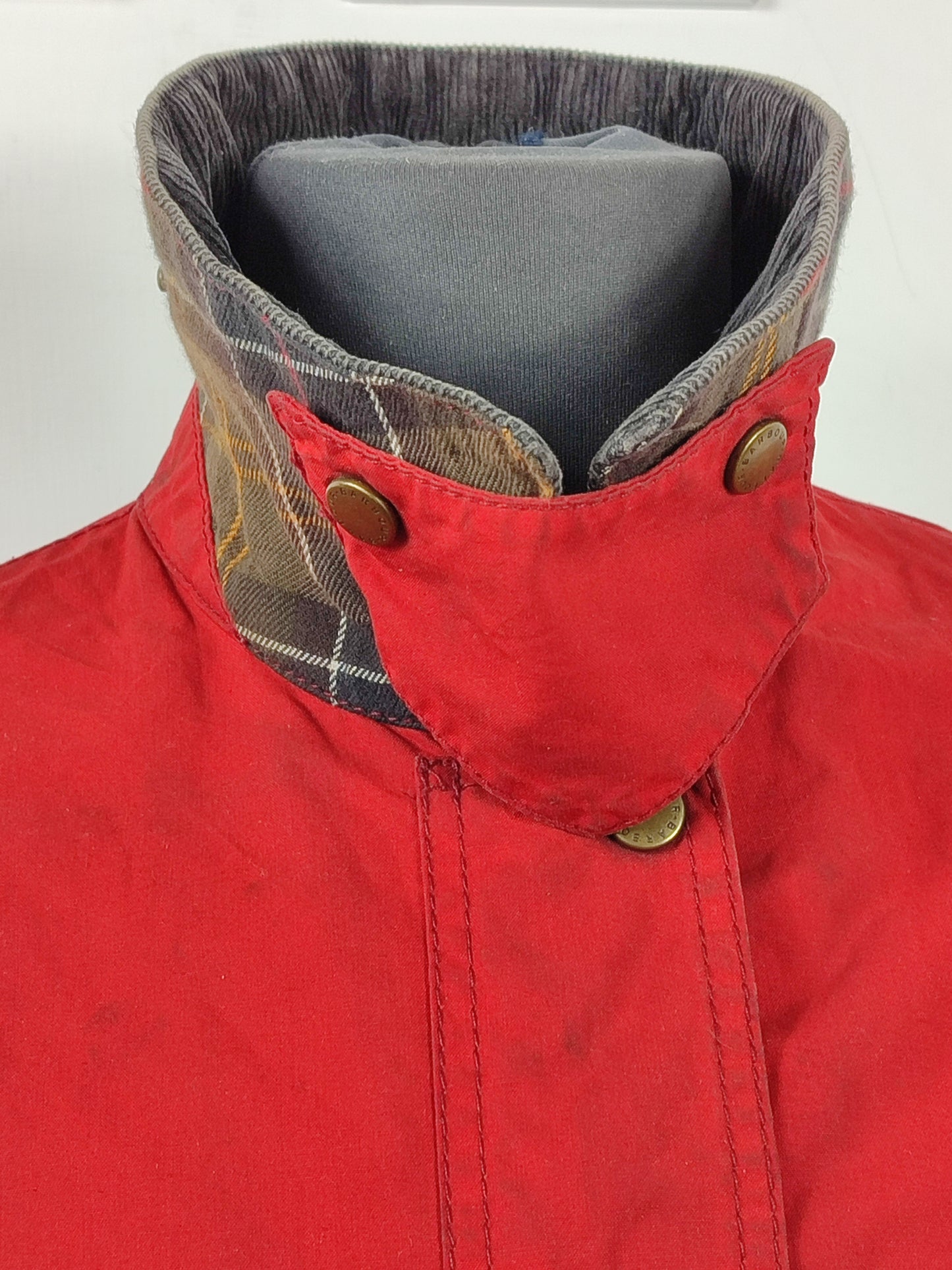 Giacca Barbour donna rosso Vintage Beadnell Uk 12 Medium-Lady Red Vintage Beadnell M
