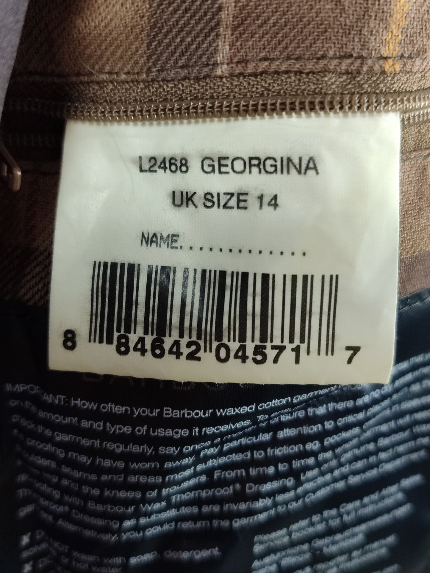 Trench Barbour marrone cerato donna Medium Uk14 - Georgina Wax Trench Jacket brown uk14