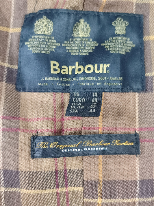 Trench Barbour marrone cerato donna Medium Uk14 - Georgina Wax Trench Jacket brown uk14