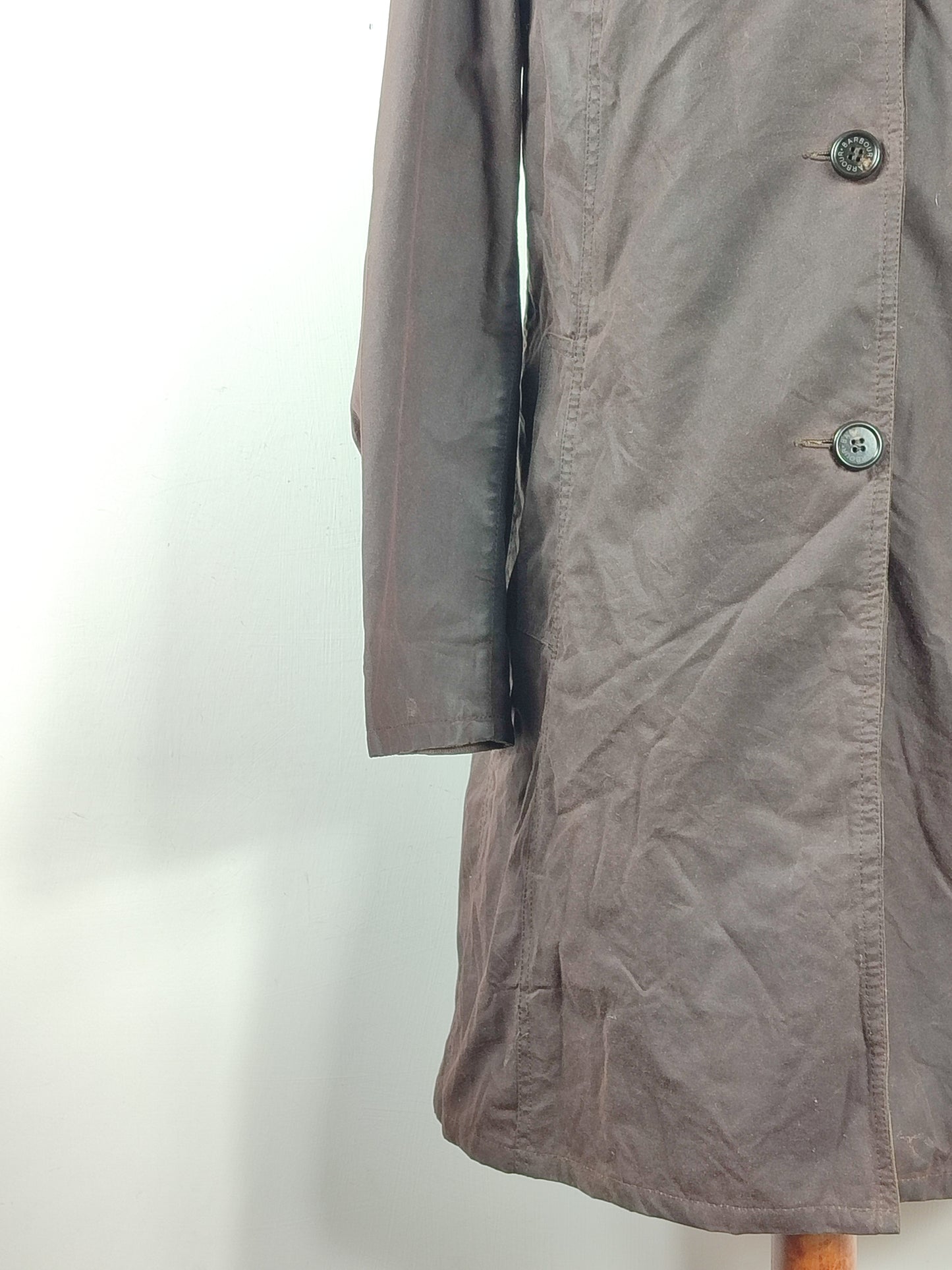 Trench Barbour marrone cerato donna Medium Uk14 - Georgina Wax Trench Jacket brown uk14