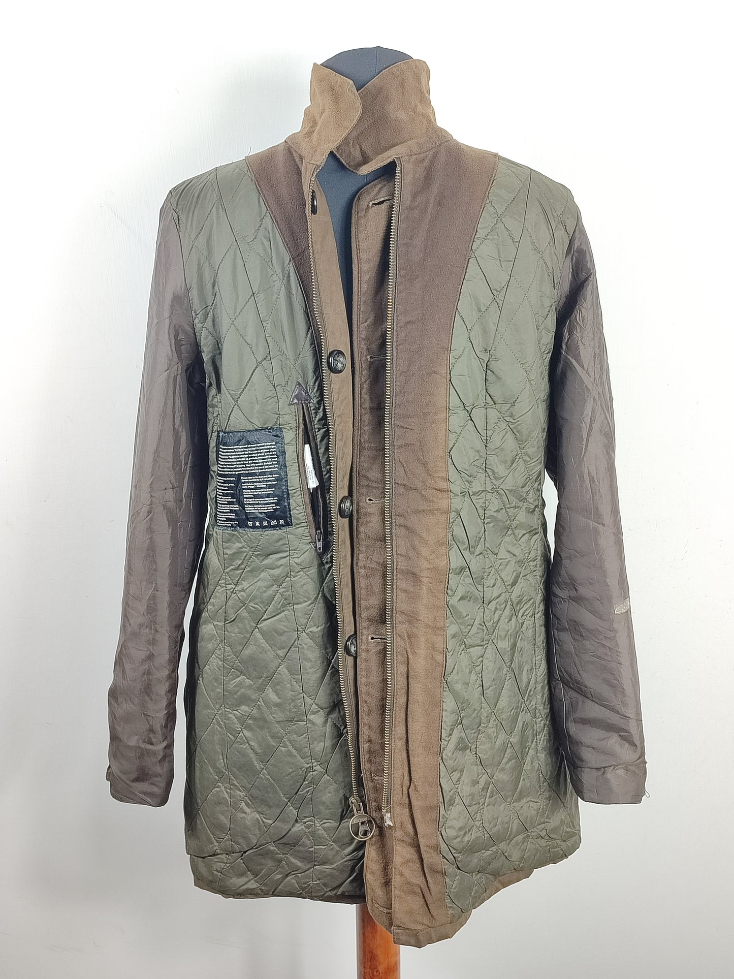 Barbour Giacca da donna Medium Uk14 Tg. 44 Lady Olive Wax Garsdale Jacket Size UK14