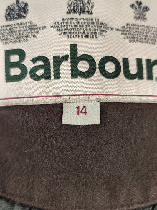 Barbour Giacca da donna Medium Uk14 Tg. 44 Lady Olive Wax Garsdale Jacket Size UK14
