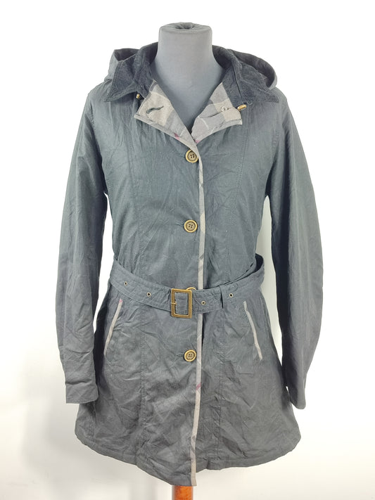Trench Barbour nero donna cerato Medium tg.42/44 Black wax lady trench size Uk14