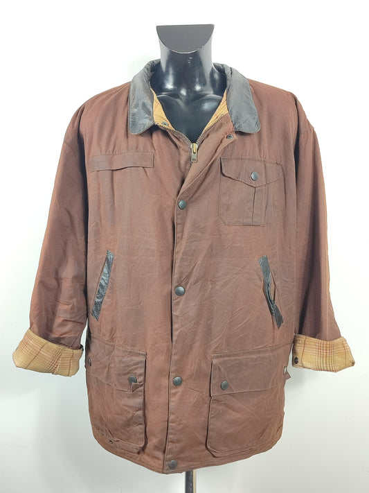 Barbour Giacca Uomo Bushman Marrone XXLarge- Man Wax Brown Bushman Jacket Size XXLarge