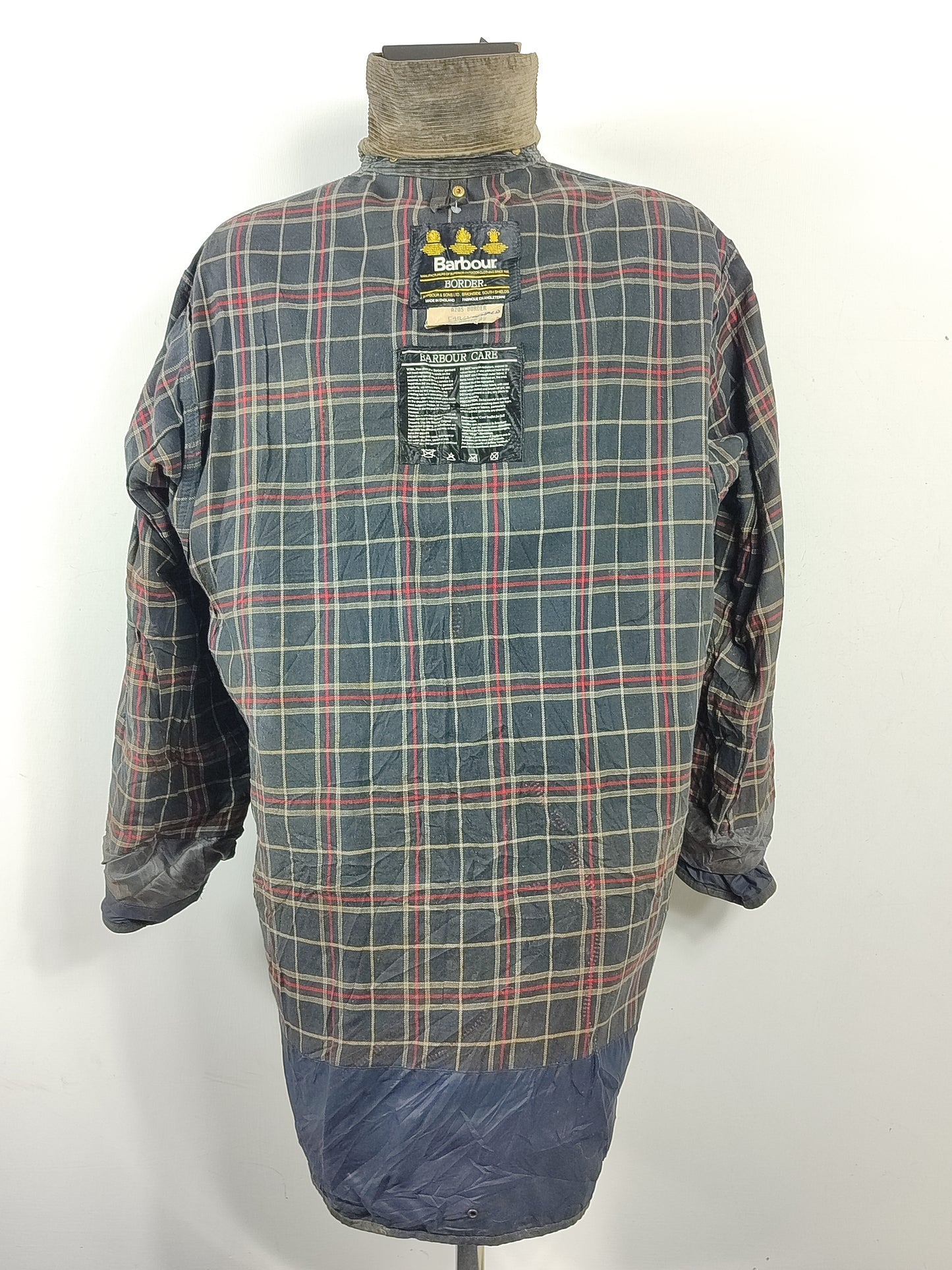 Barbour Giacca Uomo Border blu Vintage C48/122cm Xlarge- Navy wax Vintage Border Coat XL