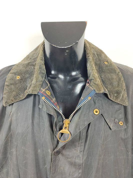 Barbour Giacca Uomo Border blu Vintage C48/122cm Xlarge- Navy wax Vintage Border Coat XL