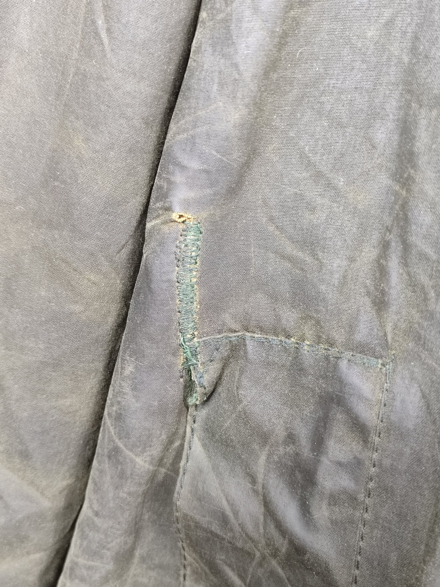 Barbour Giacca Uomo Border Verde Vintage C48/122cm Xlarge- Green Man wax Vintage Coat XL