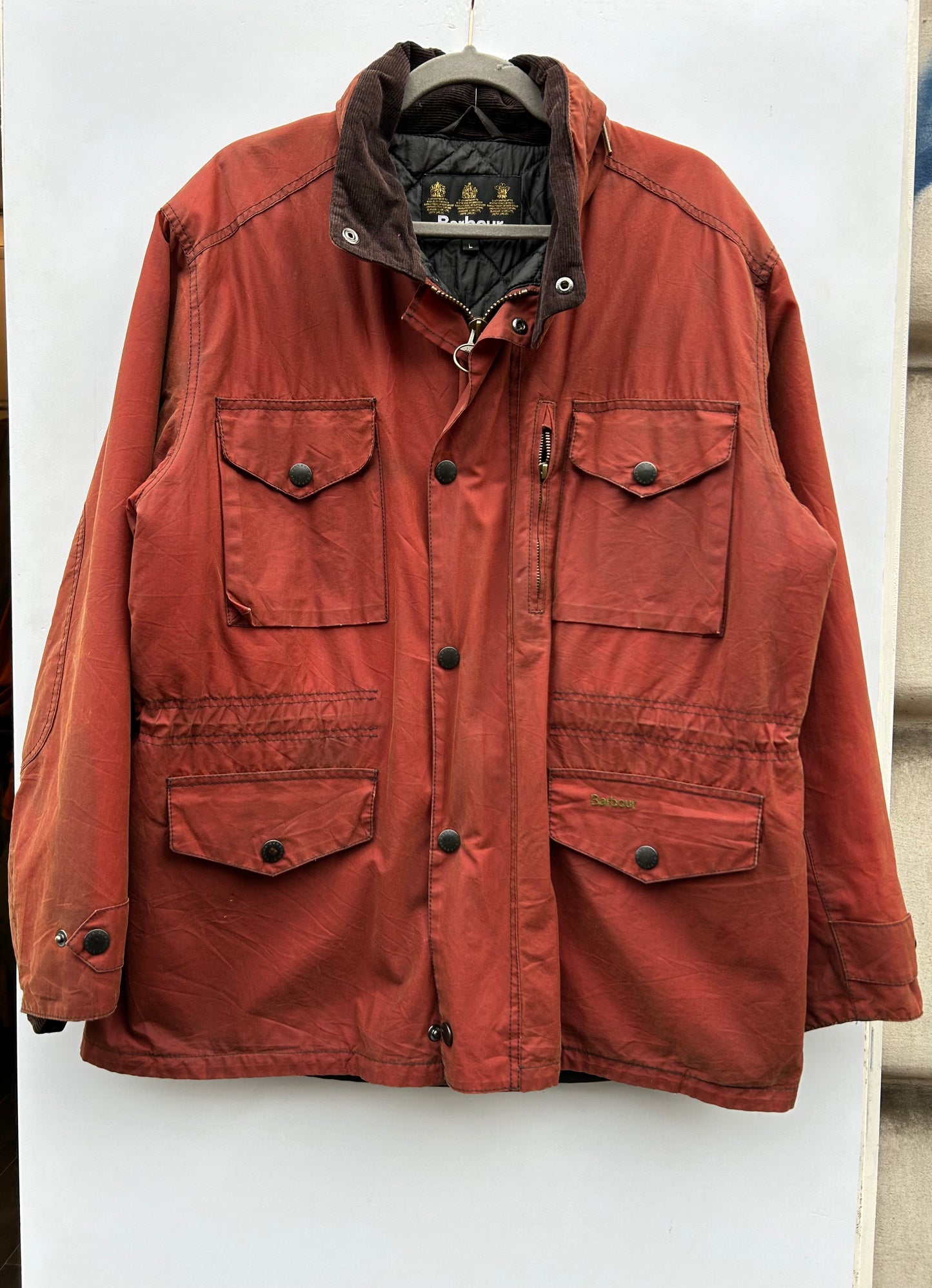 Giacca Barbour  Sapper  ruggine Large - Man rust waxed jacket size Large