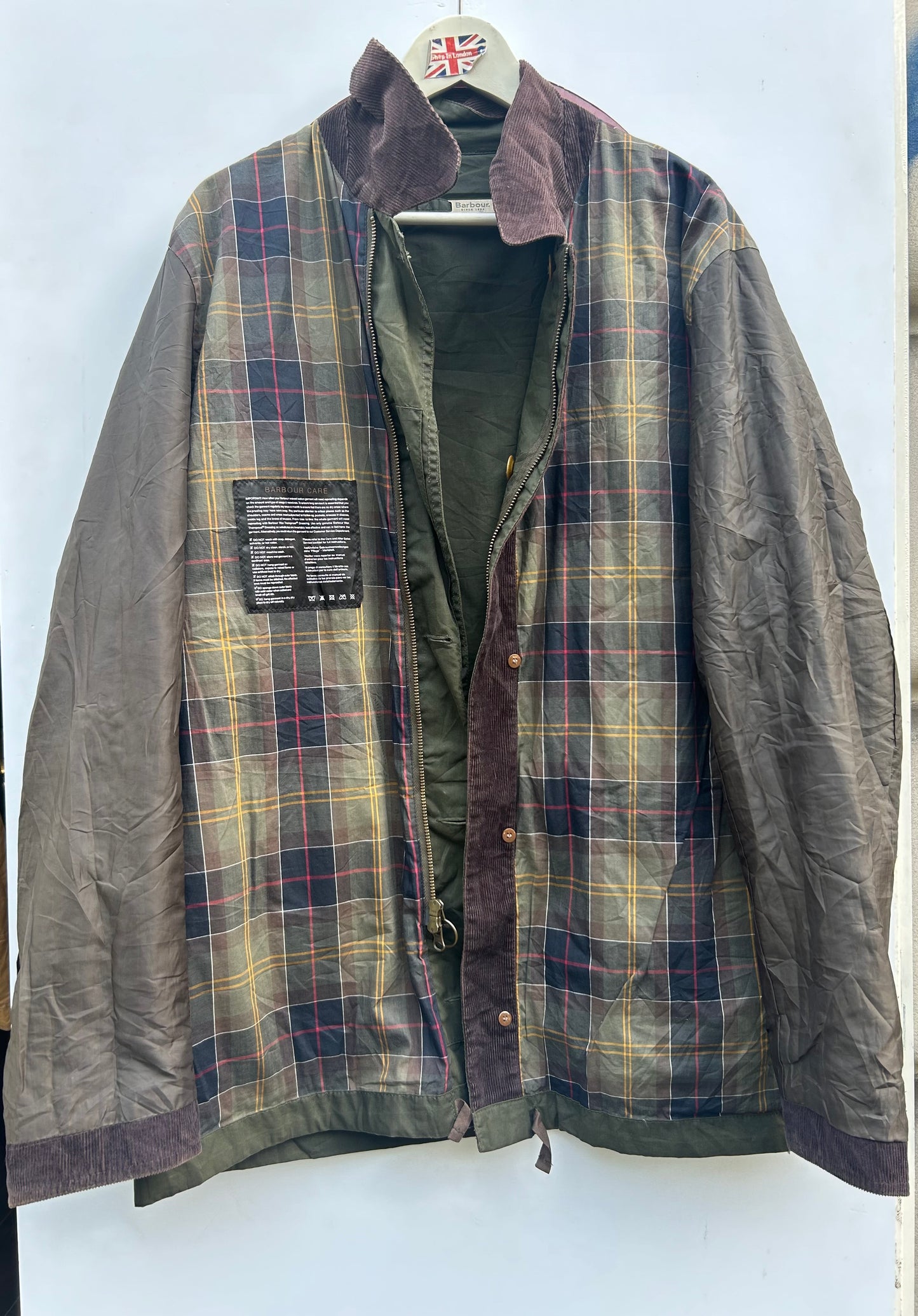 Giacca Barbour verde cerata Livingstone uomo XL - Man Flyweight Olive Livingstone Jacket size XL