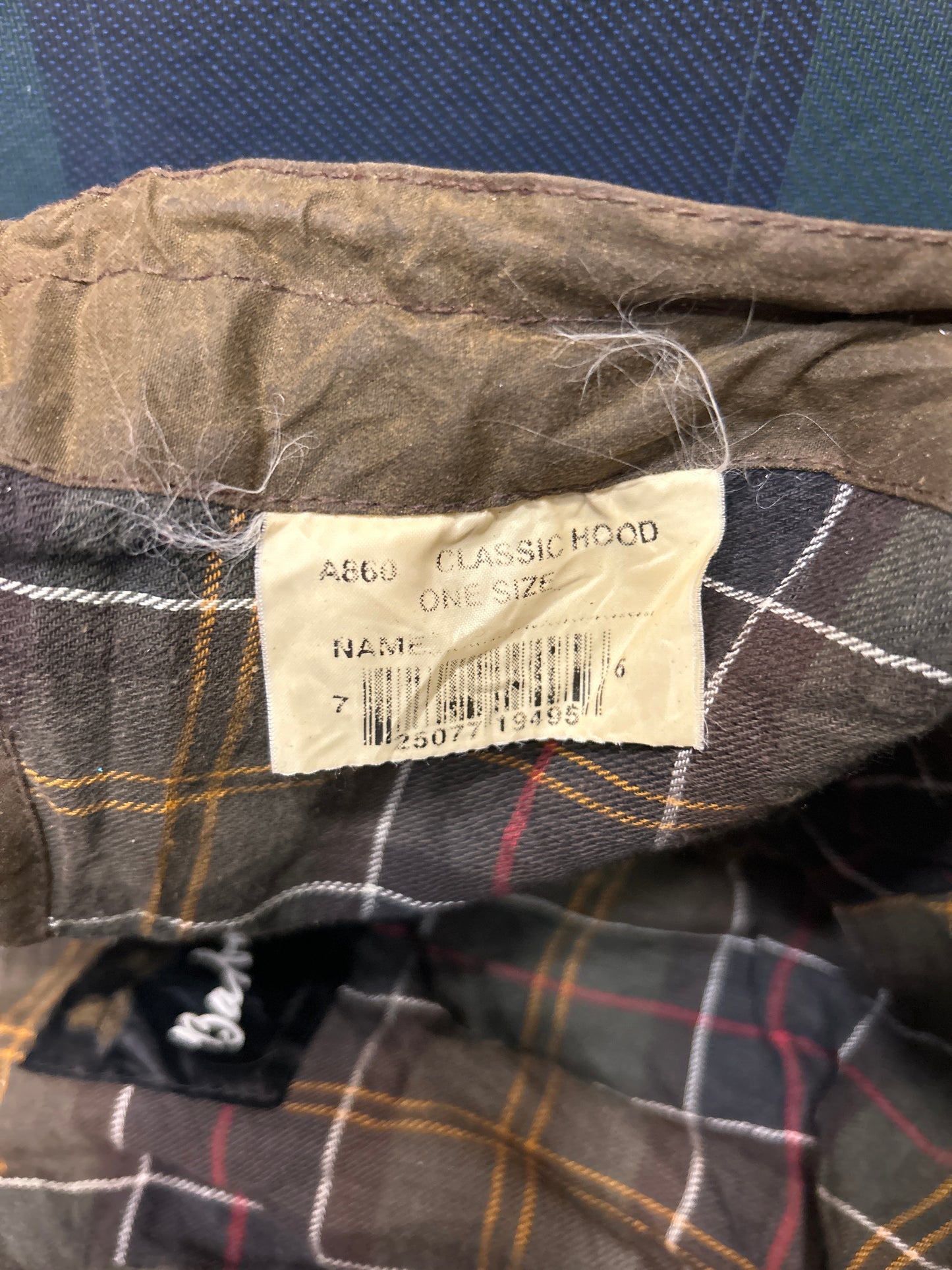 Cappuccio Barbour verde oliva A860 - Waxed Olive Hood A860
