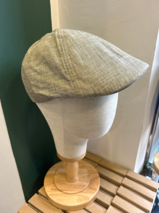 Coppola nuova inglese in lino verde chiaro - New English Duckbill in linen Light Green Color - Shop In London