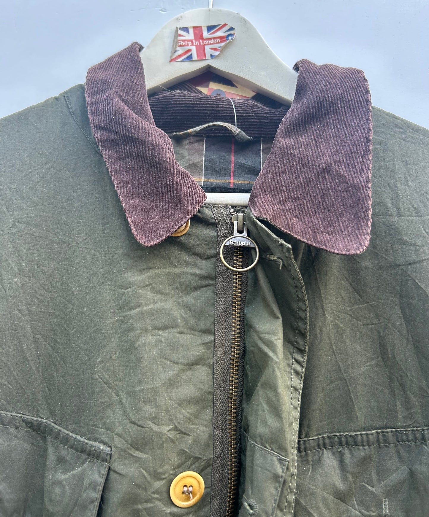 Giacca Barbour verde cerata Livingstone uomo XL - Man Flyweight Olive Livingstone Jacket size XL