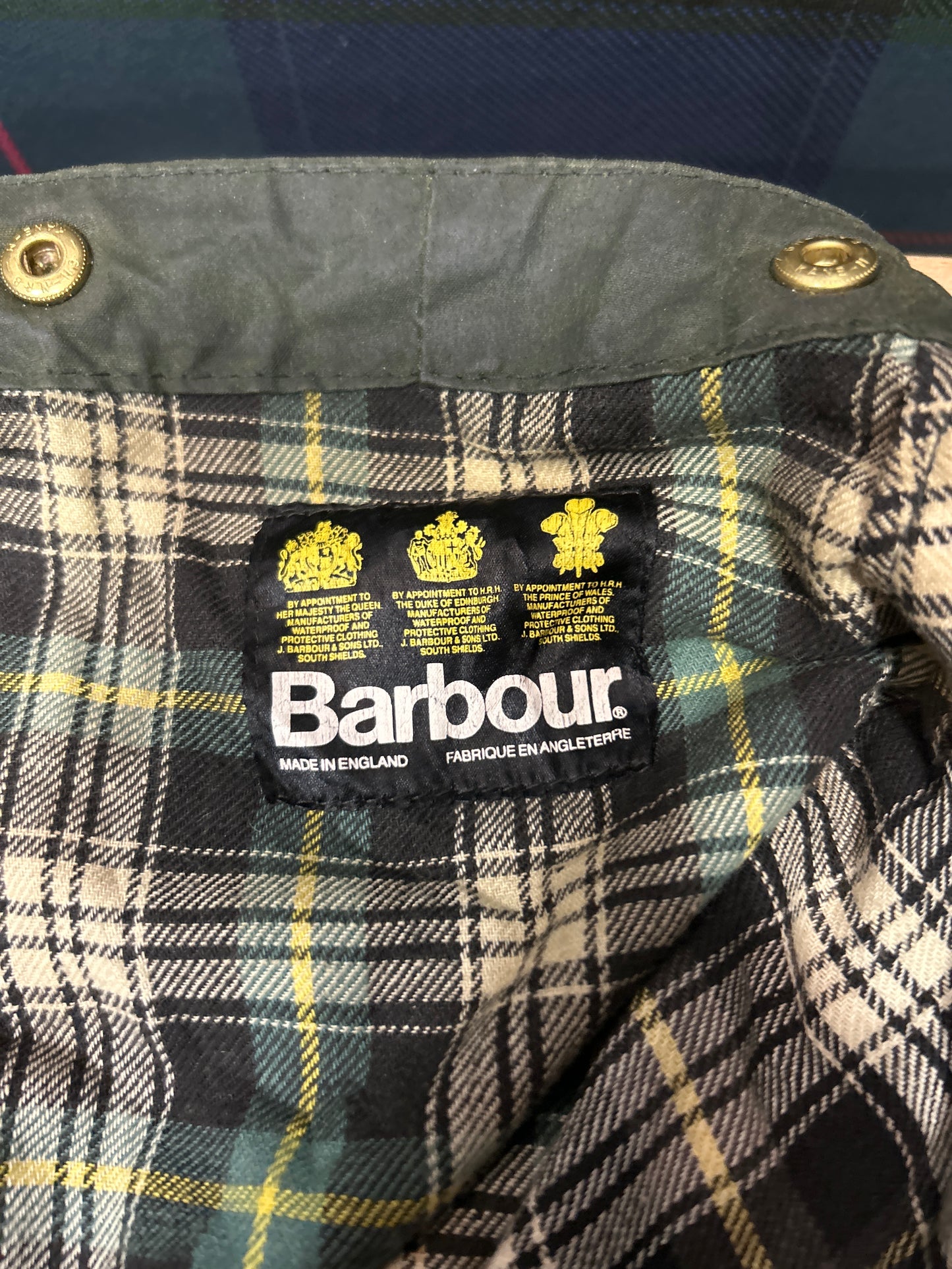 Cappuccio Barbour verde vintage - Waxed vintage Green Hood
