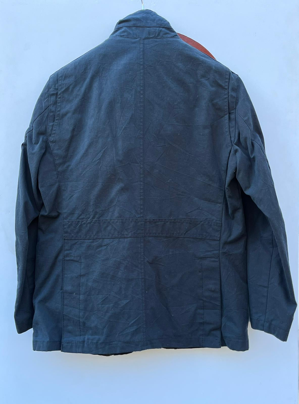 Giacca Barbour Uomo blu cerato Lutz Medium- Navy waxed cotton Jacket Size Medium