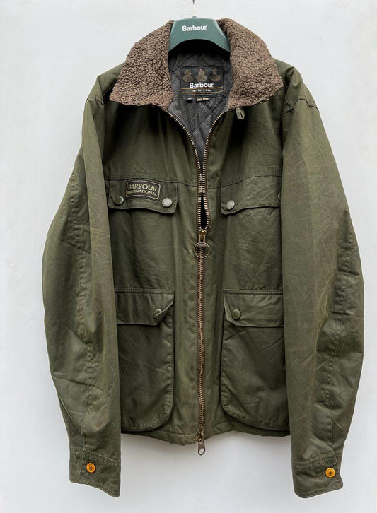 Barbour Giacca verde Uomo Brindle wax jacket XL Green wax Jacket Size XL