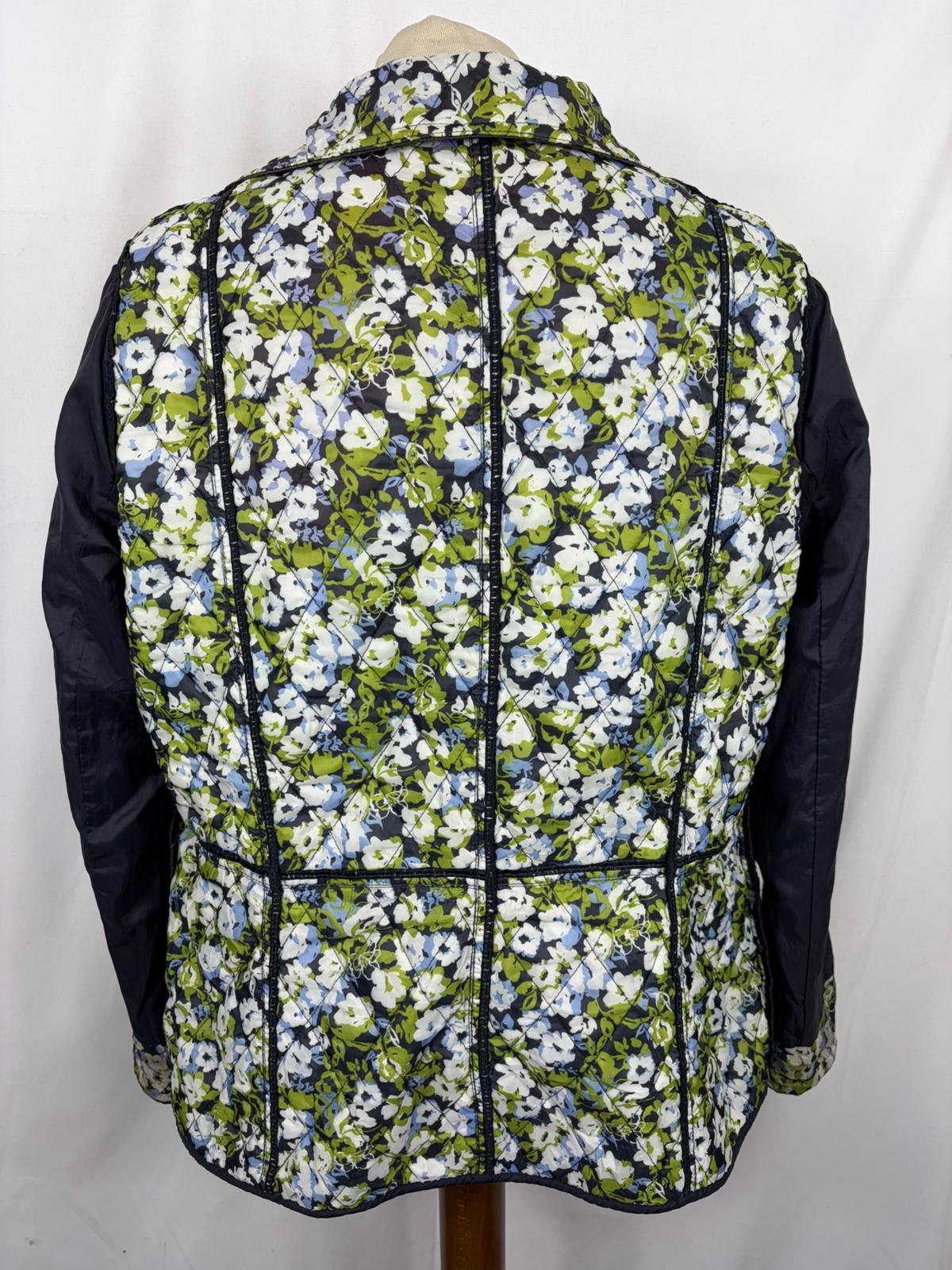 Giacca a vento Barbour Donna blu Uk14 Quilted Navy printed Lidds lady jacket size Medium - Shop In London