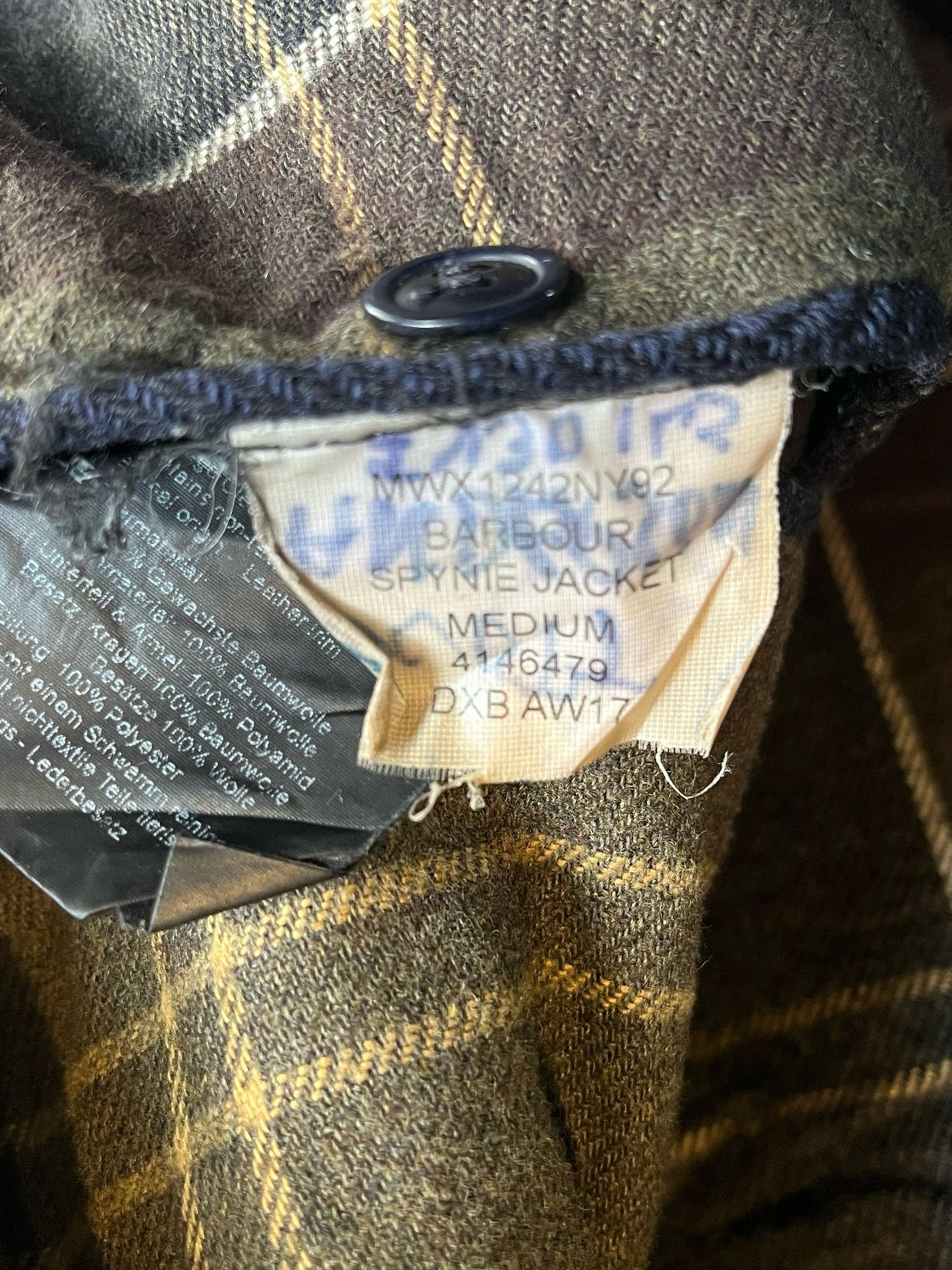 Giacca Barbour cerata da Uomo blu Spynie Jacket medium - Man Navy Wax Spynie Jacket M