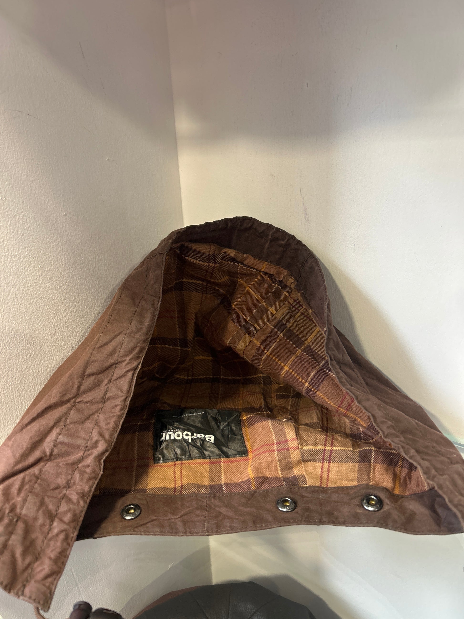 Cappuccio Barbour marrone recente -Brown Waxed hood One size - Shop In London