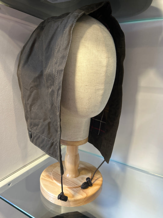 Cappuccio Barbour oliva recente - Olive Waxed hood One size - Shop In London