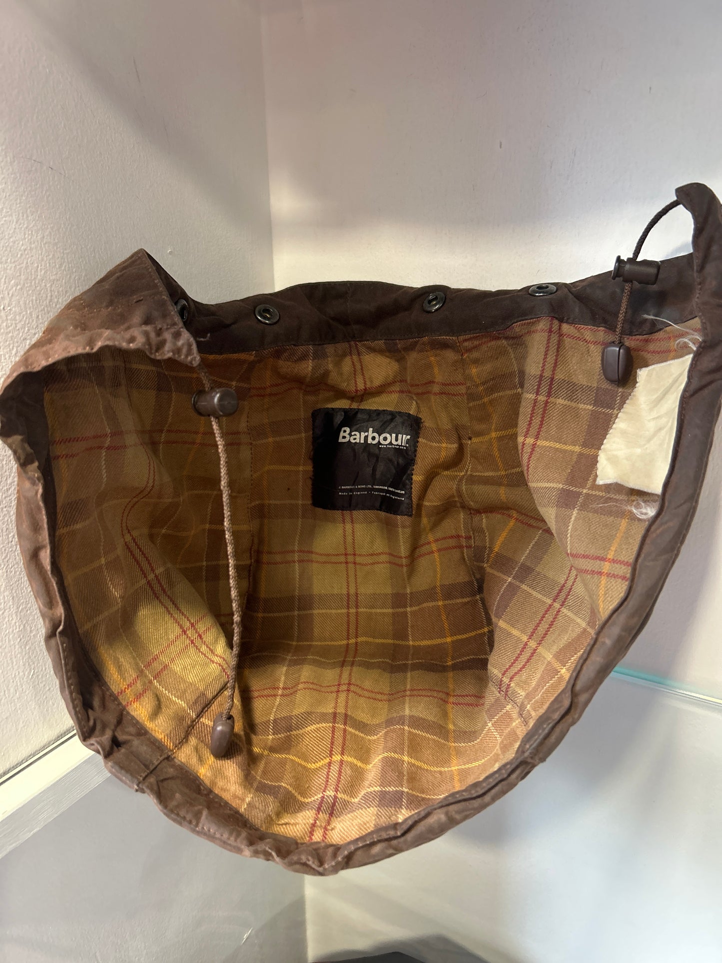 Cappuccio Barbour marrone recente -Brown Waxed hood One size - Shop In London
