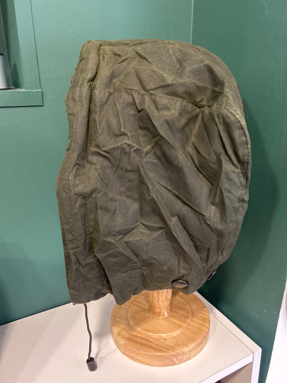 Cappuccio Barbour verde vintage - Vintage Green Barbour Hood