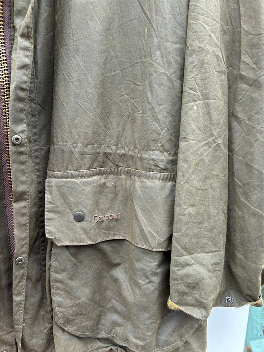 Giacca Barbour oliva vintage Durham C40/102 cm- Waxed Durham green jacket M
