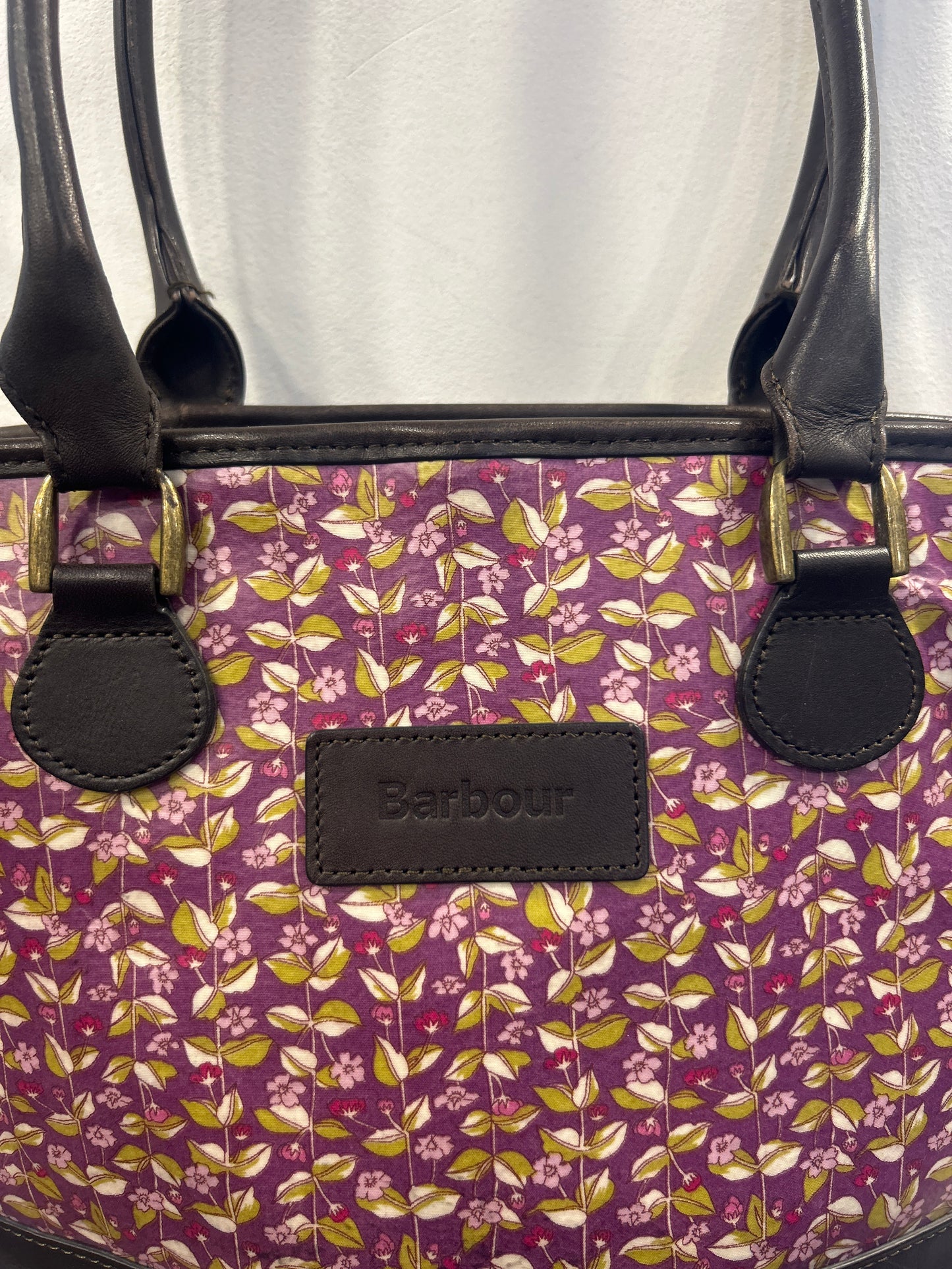 Borsa Barbour da donna tela e pelle fantasia liberty - Shop In London