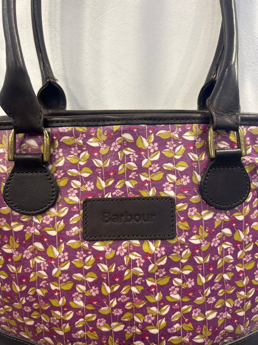 Borsa Barbour da donna tela e pelle fantasia liberty - Shop In London