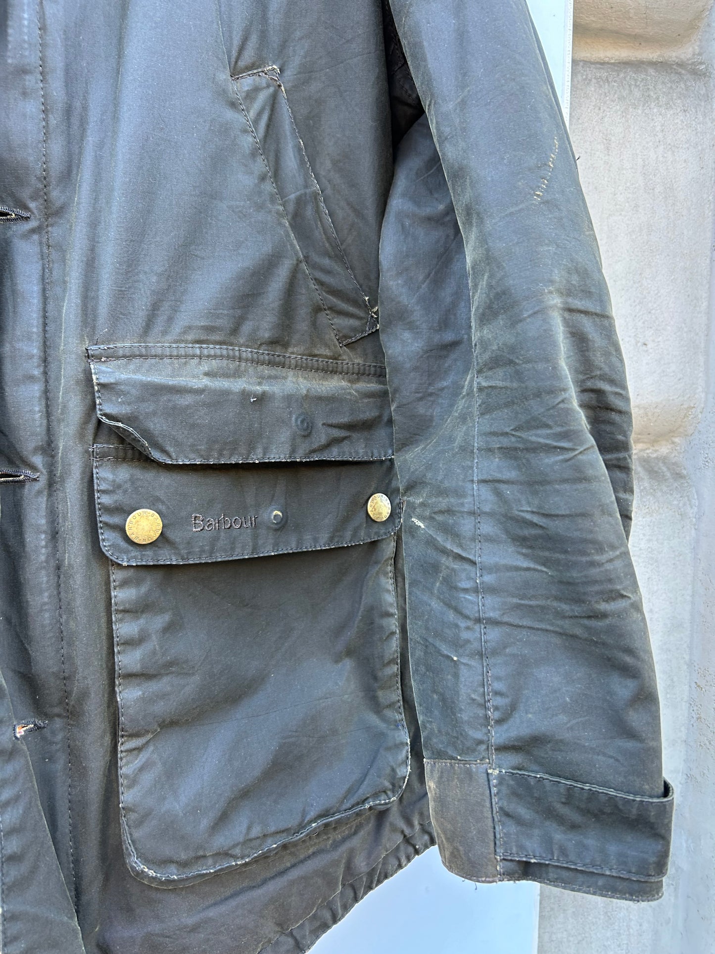 RARO GameParka Barbour verde con cappuccio Large - Wax Green Game Parka Size Large