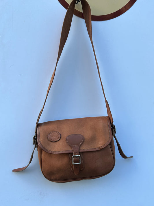 Borsa Barbour vintage Cartridge a tracolla con inserti in pelle