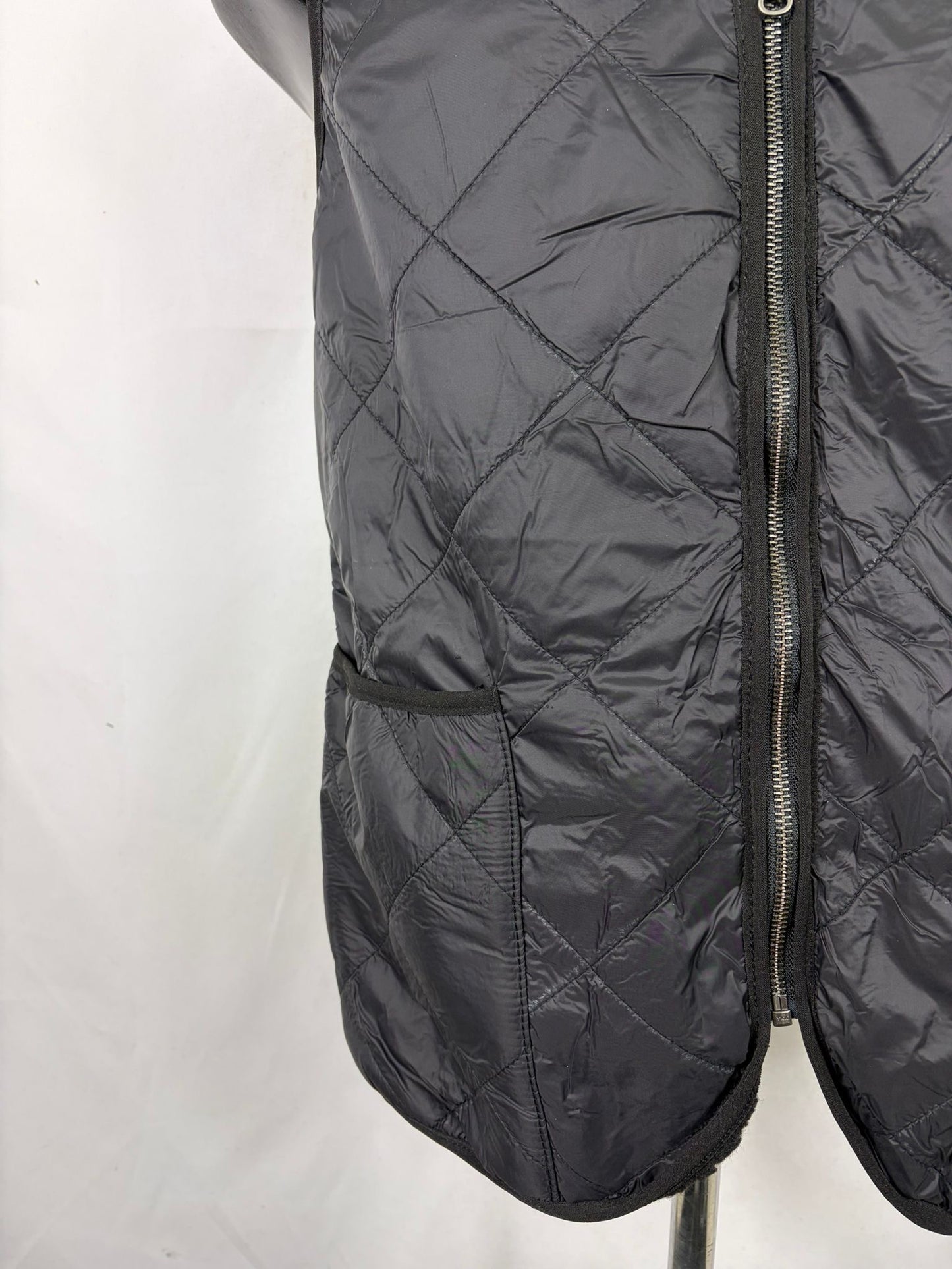 Gilet Imbottitura nuova Nera con zip compatibile per Barbour - Shop In London