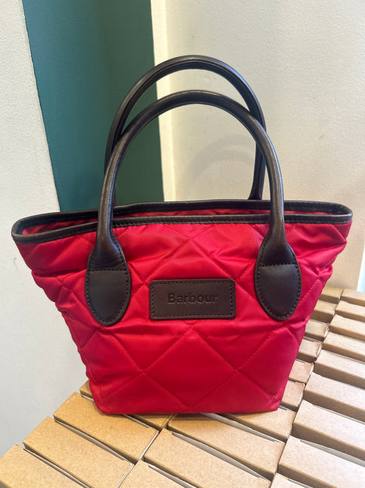 Borsa piccola Barbour rossa impermeabile Lady Bag - Shop In London