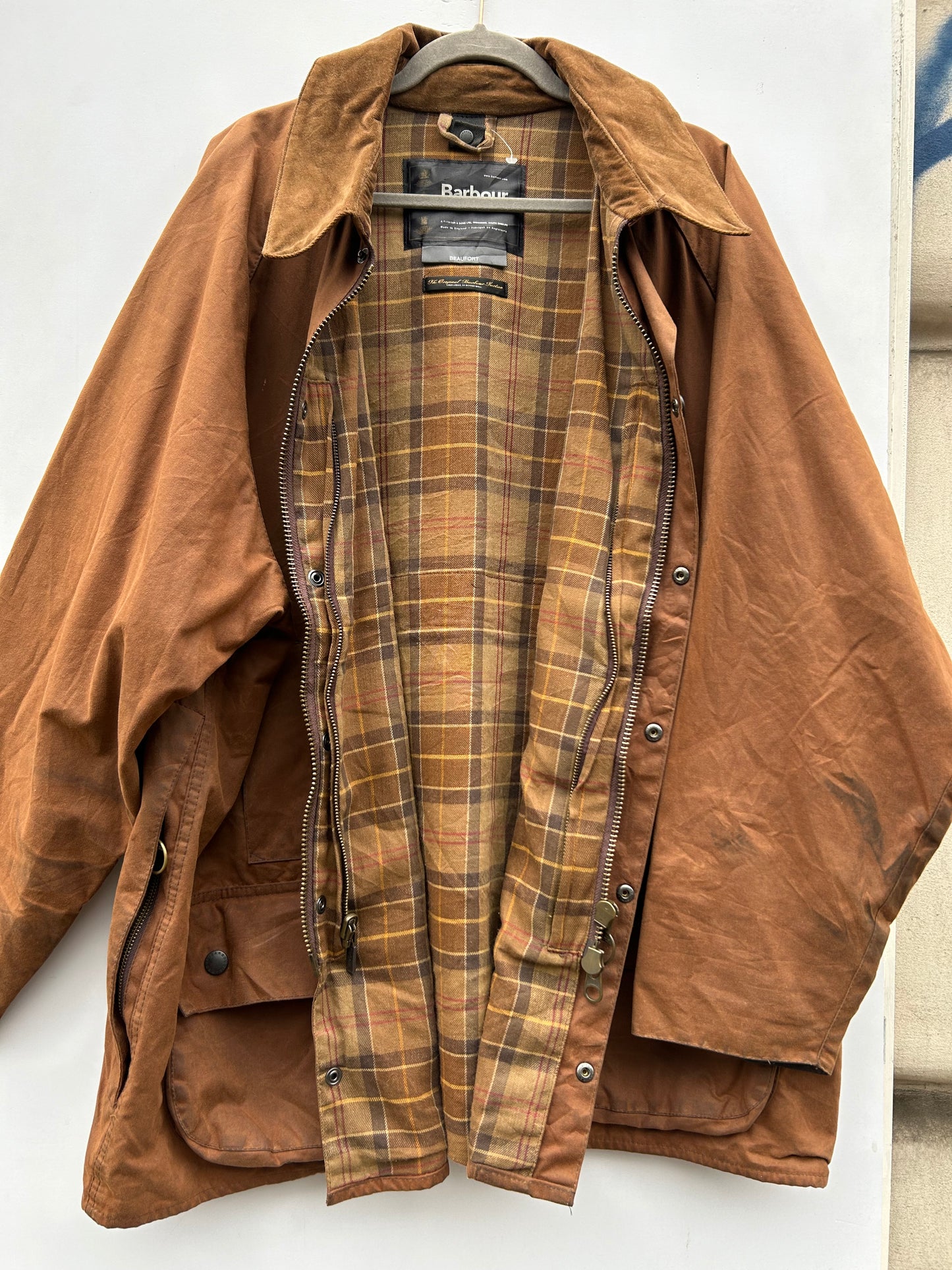 Barbour Giacca Beaufort vintage marrone XXL Man Vintage Wax Beaufort Brown XXL