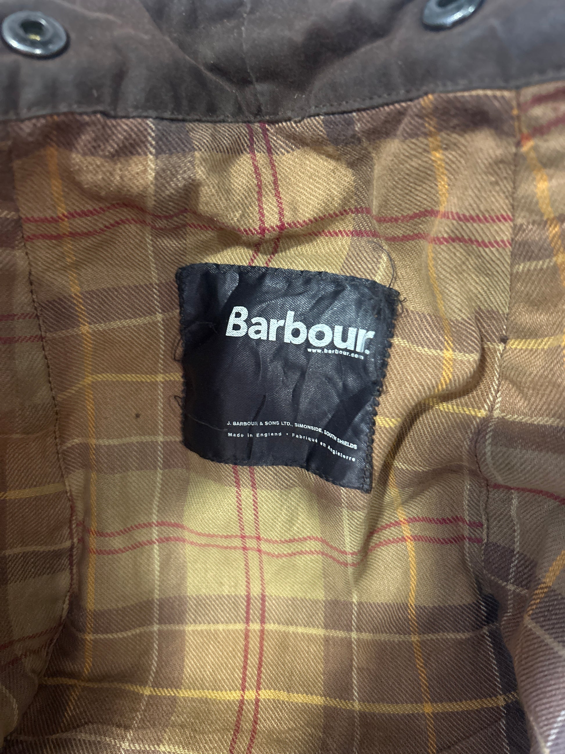 Cappuccio Barbour marrone recente -Brown Waxed hood One size - Shop In London