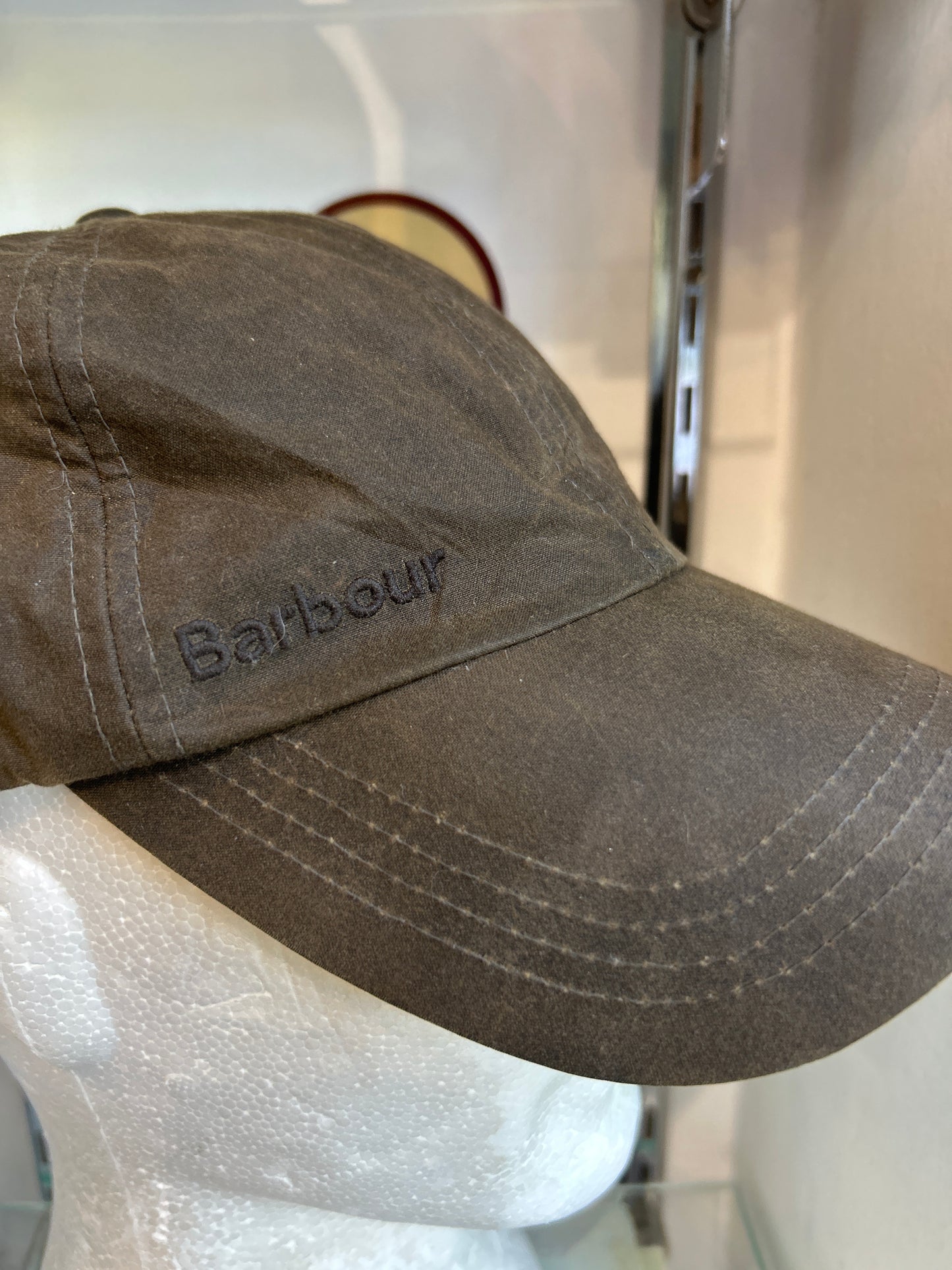 Cappello da baseball Barbour verde oliva  in cotone cerato taglia unica - Wax Olive baseball Cap One size