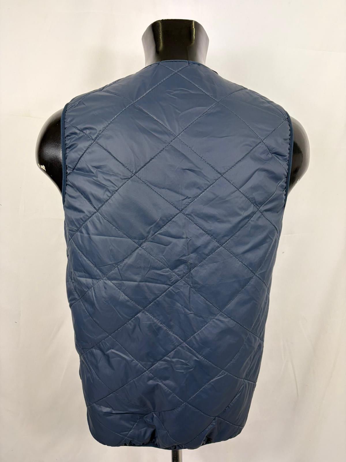 Gilet Imbottitura nuova Blu con zip compatibile per Barbour - Shop In London